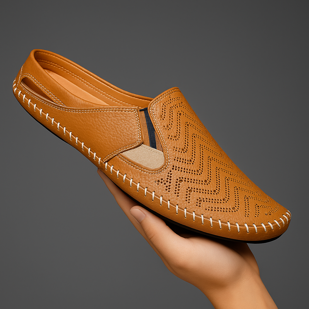 Gordon | Marineblauwe uitgesneden loafer