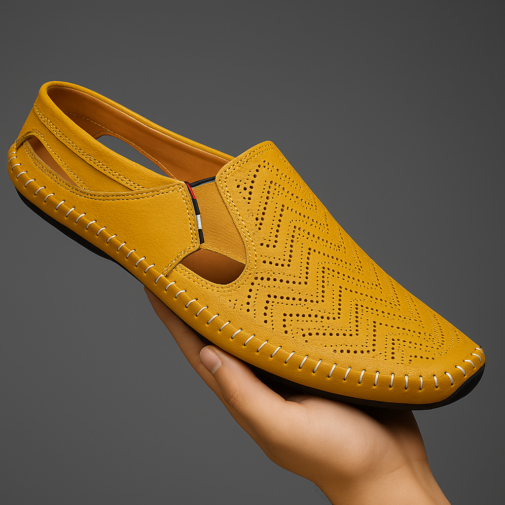 Gordon | Marineblauwe uitgesneden loafer