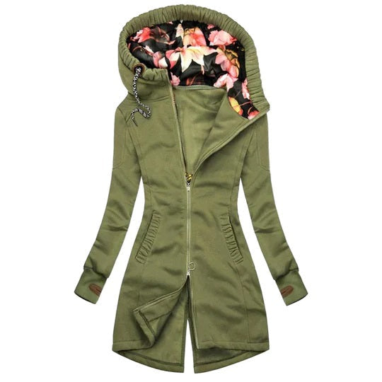 Bianca - Comfortabel Lange Winterjas Met Capuchon Dames