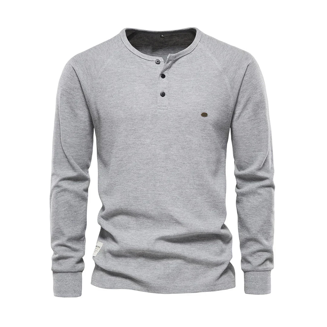 Heren Shirt met lange mouwen en ronde hals