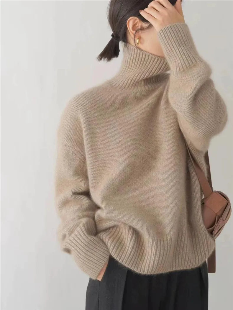 Alecia | Dames Luxe Kasjmier Coltrui | Tijdloze Elegantie