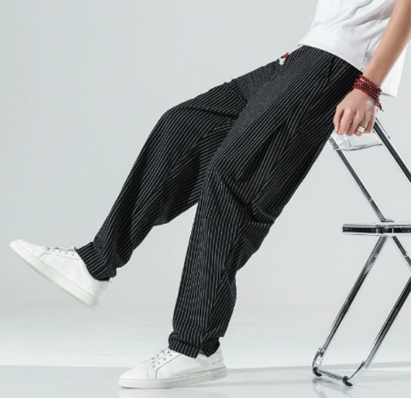 Linnen Broek Heren Elastische Taille Casual Zomer