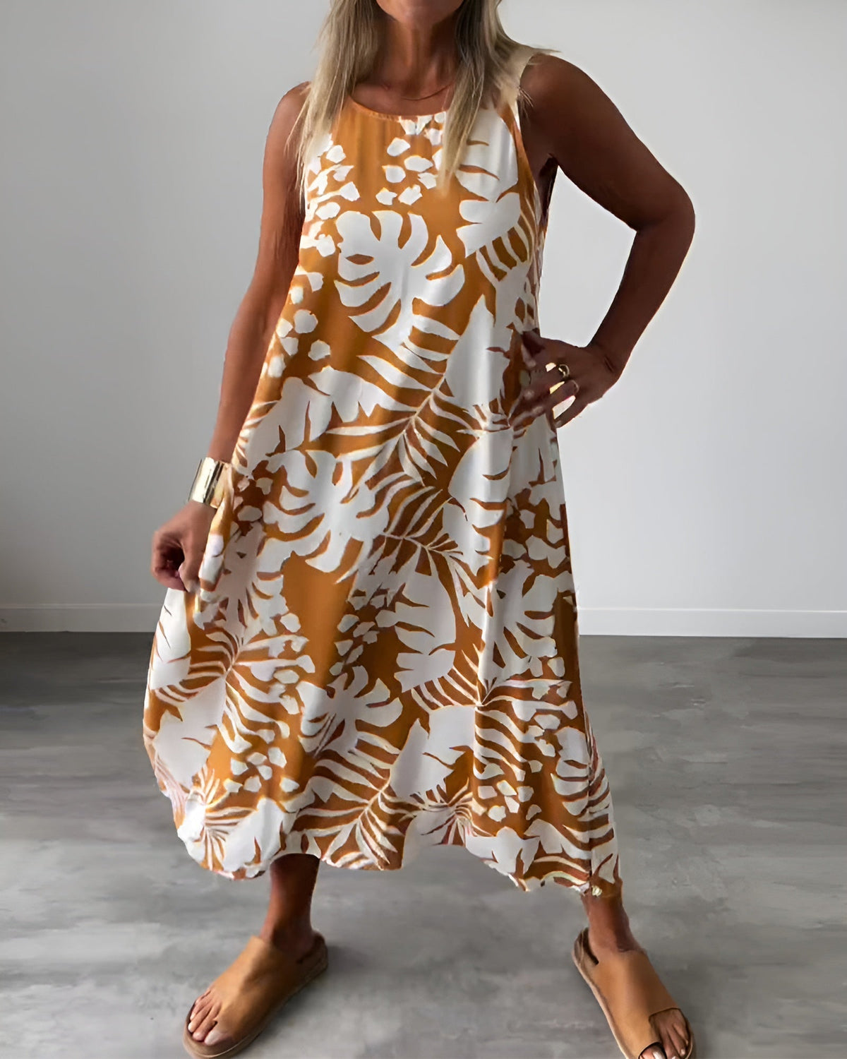 Liora | Zomerjurk met Tropische Print