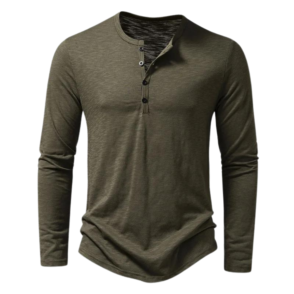 Comfortabel katoenen T-shirt met lange mouwen voor heren