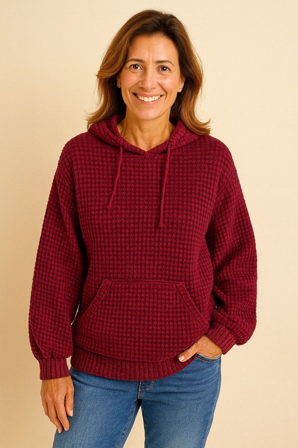 Maura | Wintertrui Met Hoodie En Buikbedekking