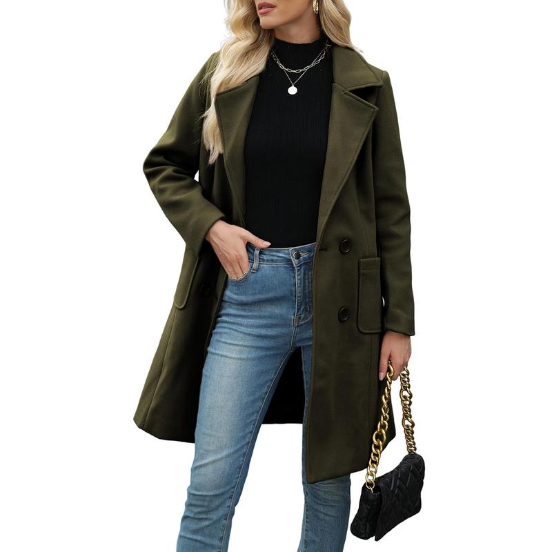 Moore | Casual warme jas van wolmix met reverskraag voor de winter