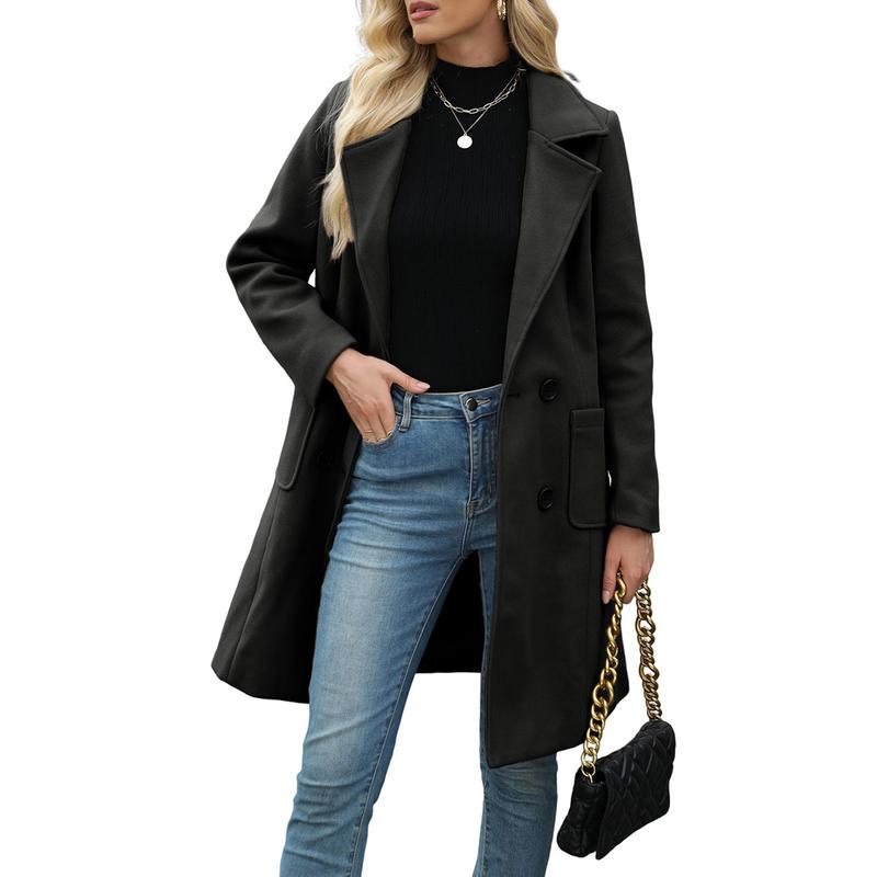 Moore | Casual warme jas van wolmix met reverskraag voor de winter