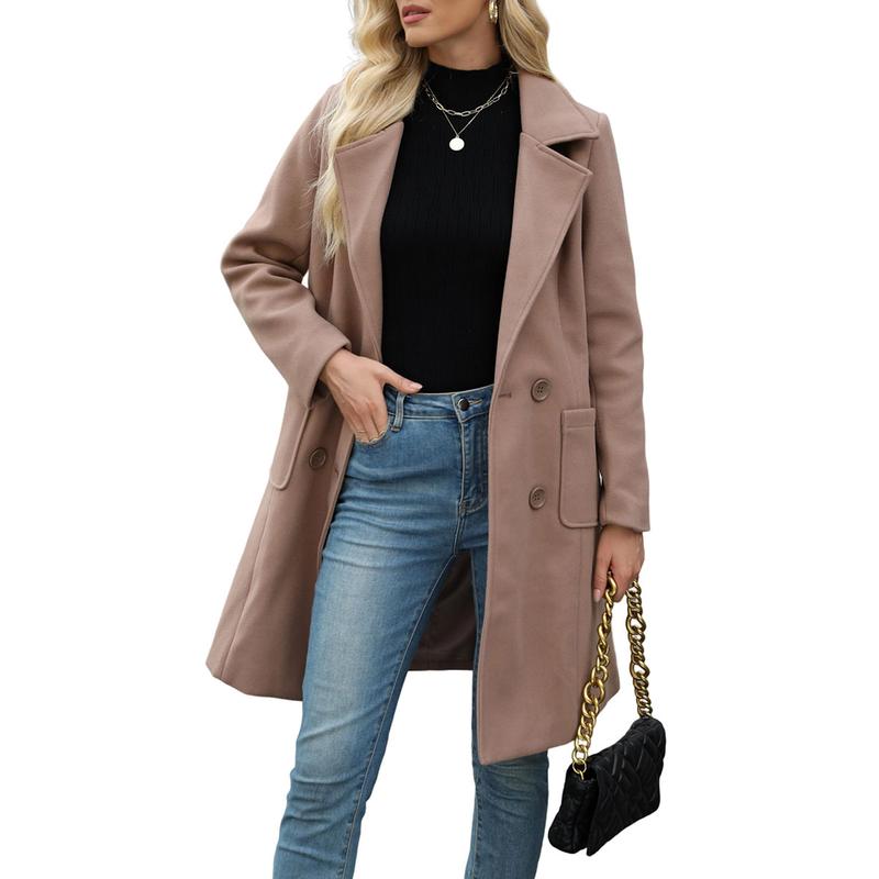 Moore | Casual warme jas van wolmix met reverskraag voor de winter