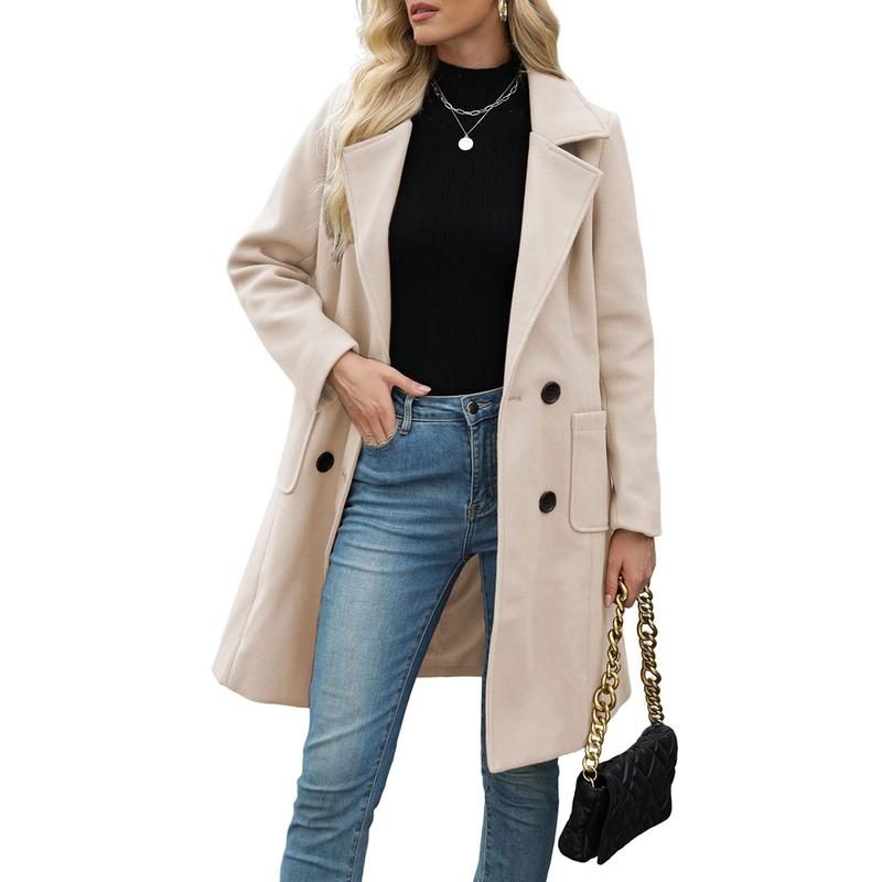 Moore | Casual warme jas van wolmix met reverskraag voor de winter