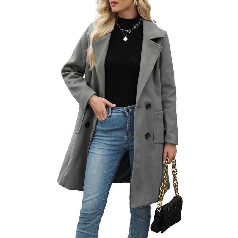 Moore | Casual warme jas van wolmix met reverskraag voor de winter