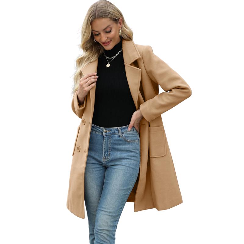 Moore | Casual warme jas van wolmix met reverskraag voor de winter