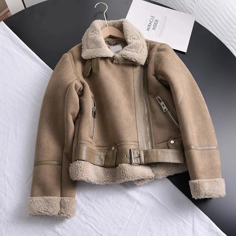 Colette Shearling Suède Jas