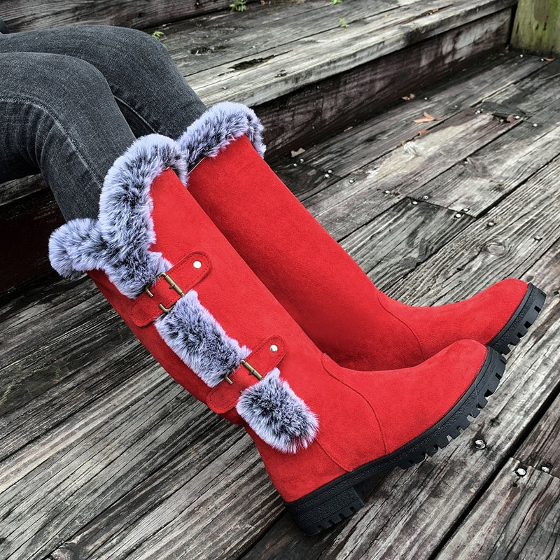 Mareselle | Dikke winterlaarzen met halfhoge schacht