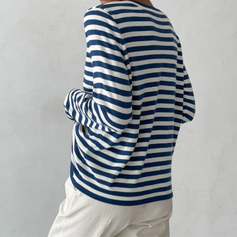 Marina Gestreepte Katoenen Shirt