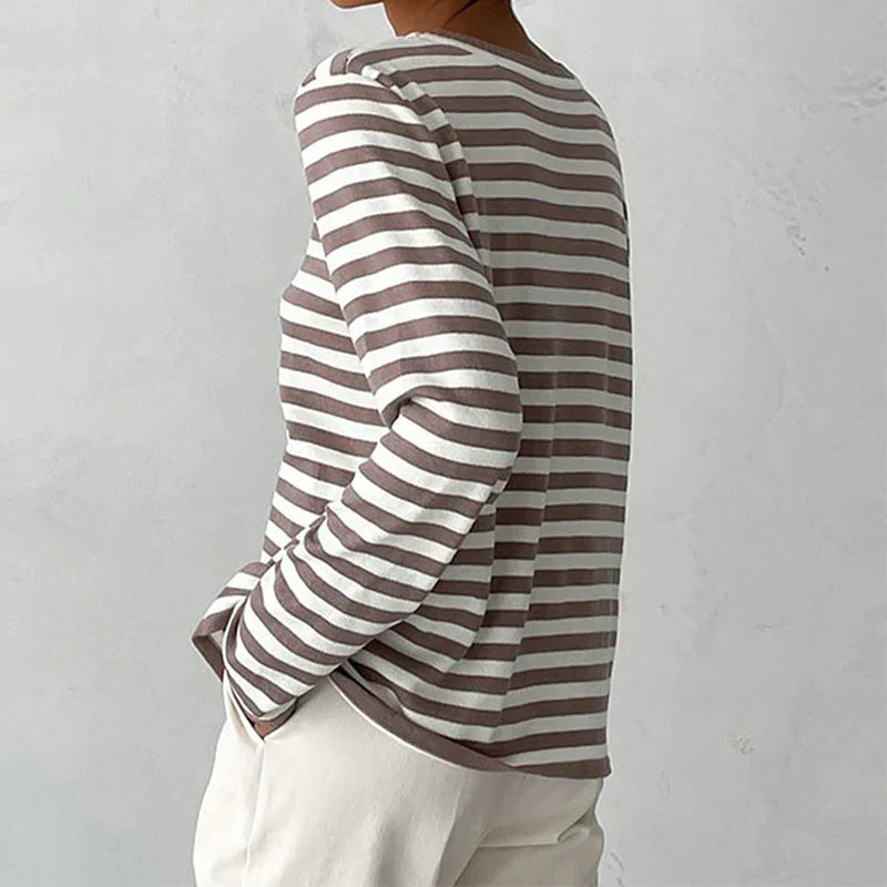 Marina Gestreepte Katoenen Shirt