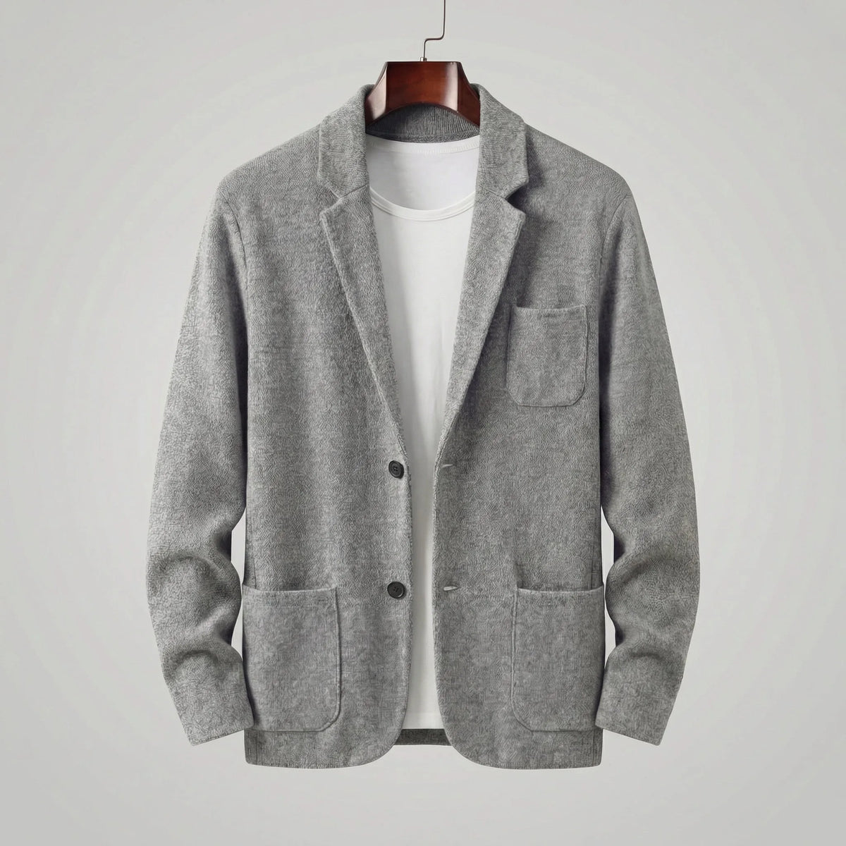 Tailored jacket met V-neck