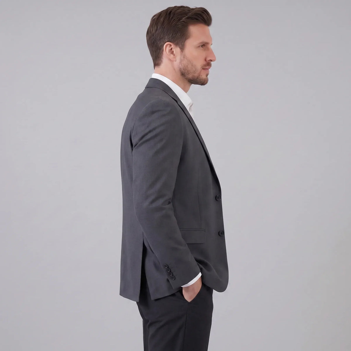 Slim fit blazer met lange mouwen