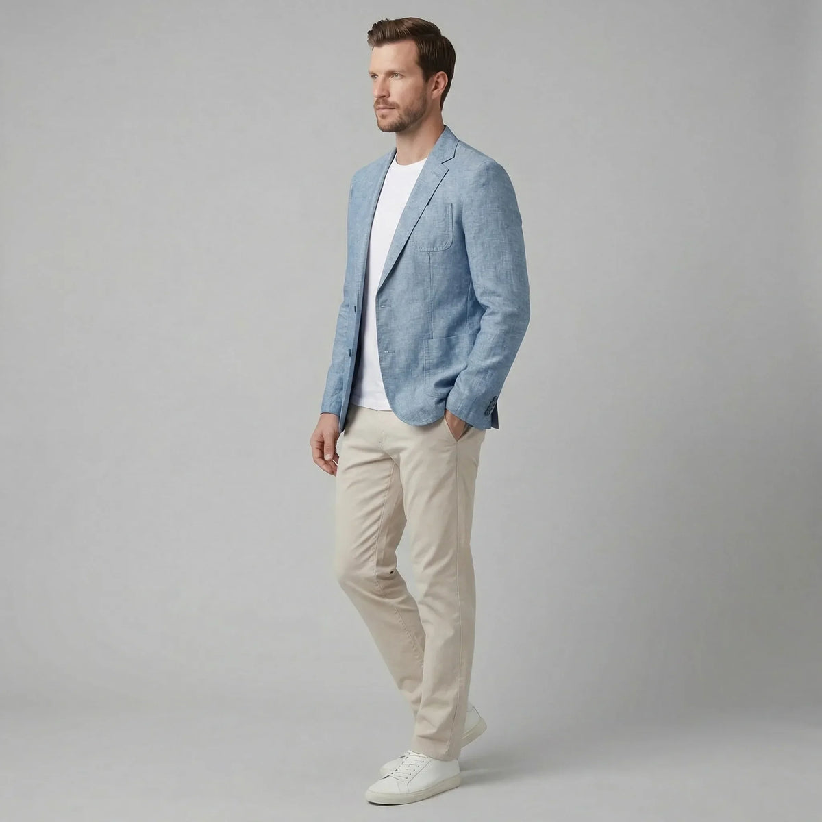 Heren blazer met knopen