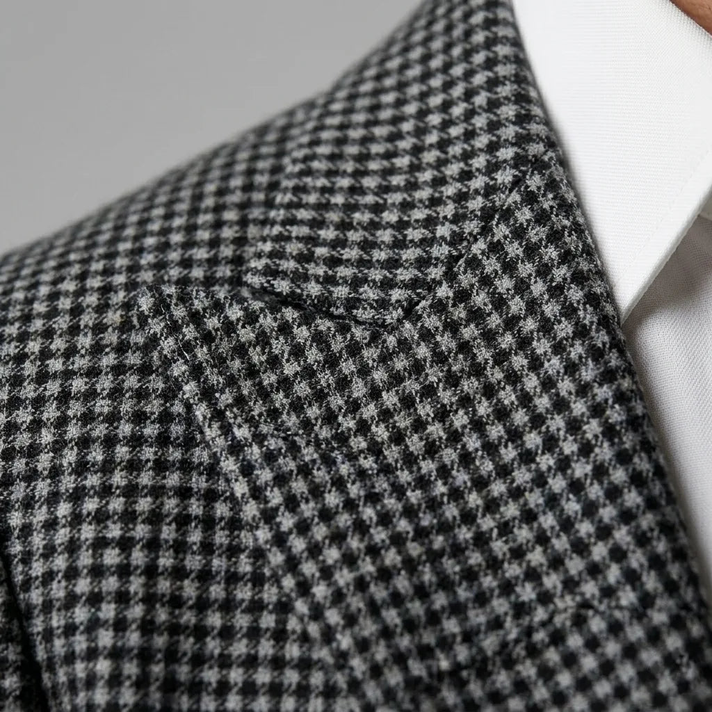 Double breasted blazer met ruitpatroon