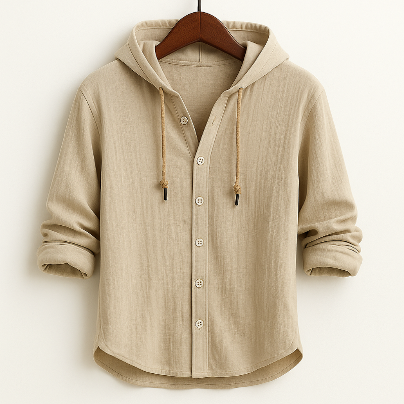 Noam | Linnen Hoodie Shirt