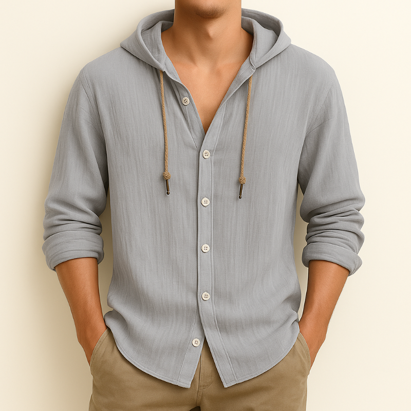 Noam | Linnen Hoodie Shirt