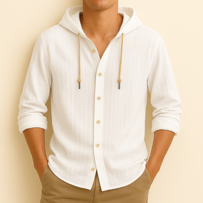 Noam | Linnen Hoodie Shirt