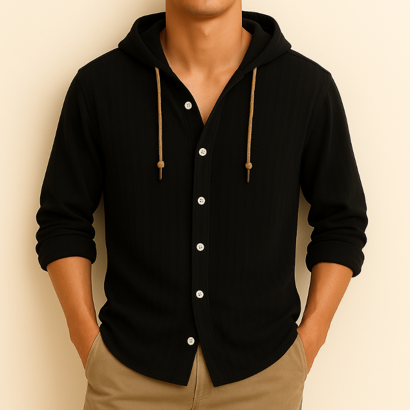 Noam | Linnen Hoodie Shirt