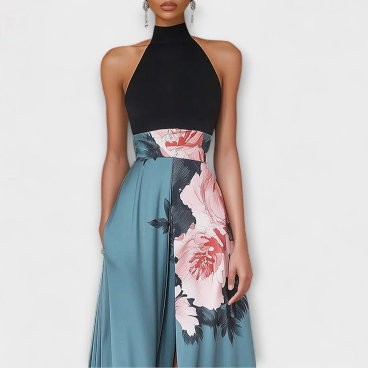 Natazia | Maxi-jurk met bloemenprint en A-lijn model