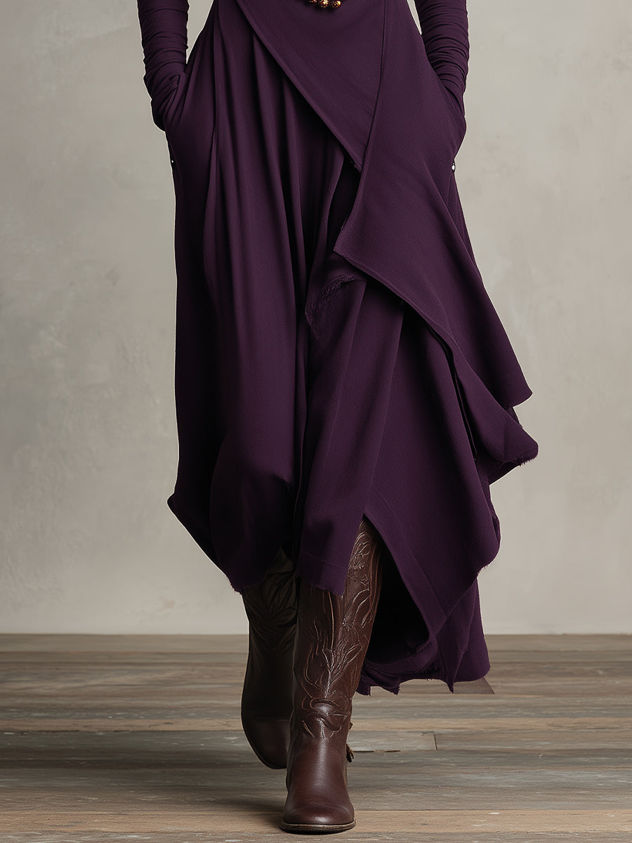 Natalie | Elegante gedrapeerde jurk