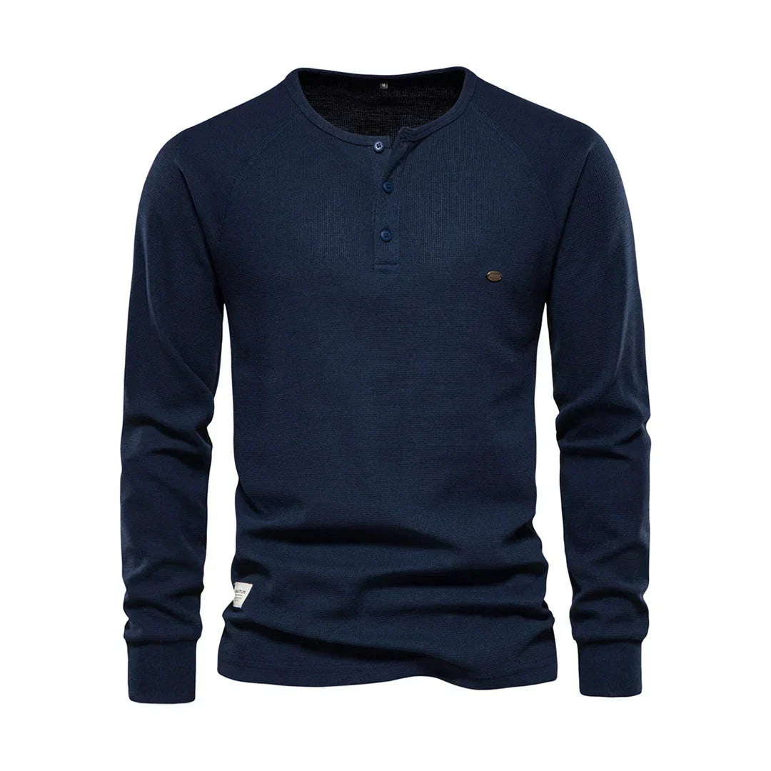 Heren Shirt met lange mouwen en ronde hals
