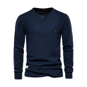 Heren Shirt met lange mouwen en ronde hals