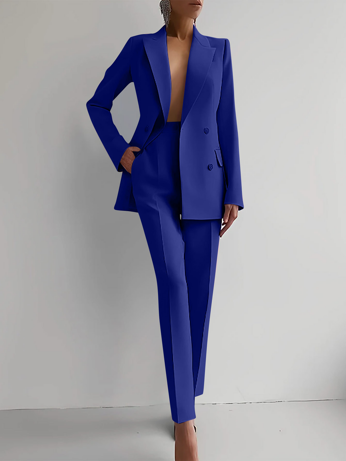 Elegant Tweedelig Blazerpak voor Vrouwen