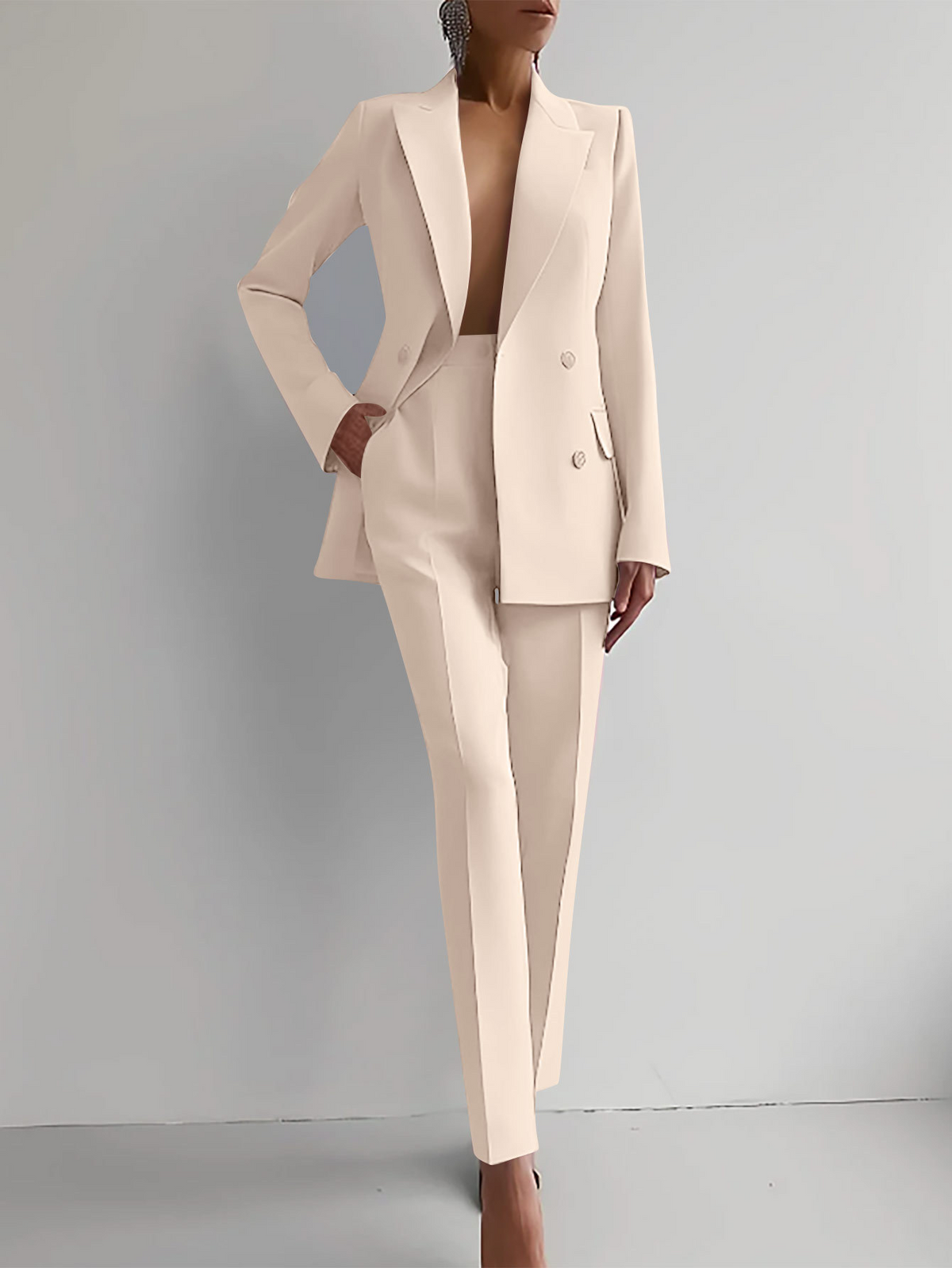 Elegant Tweedelig Blazerpak voor Vrouwen