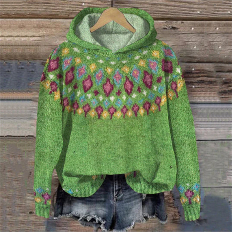 Karine Etnische Retro Hoodie