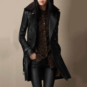 Tanja - Elegante Leren Trenchcoat