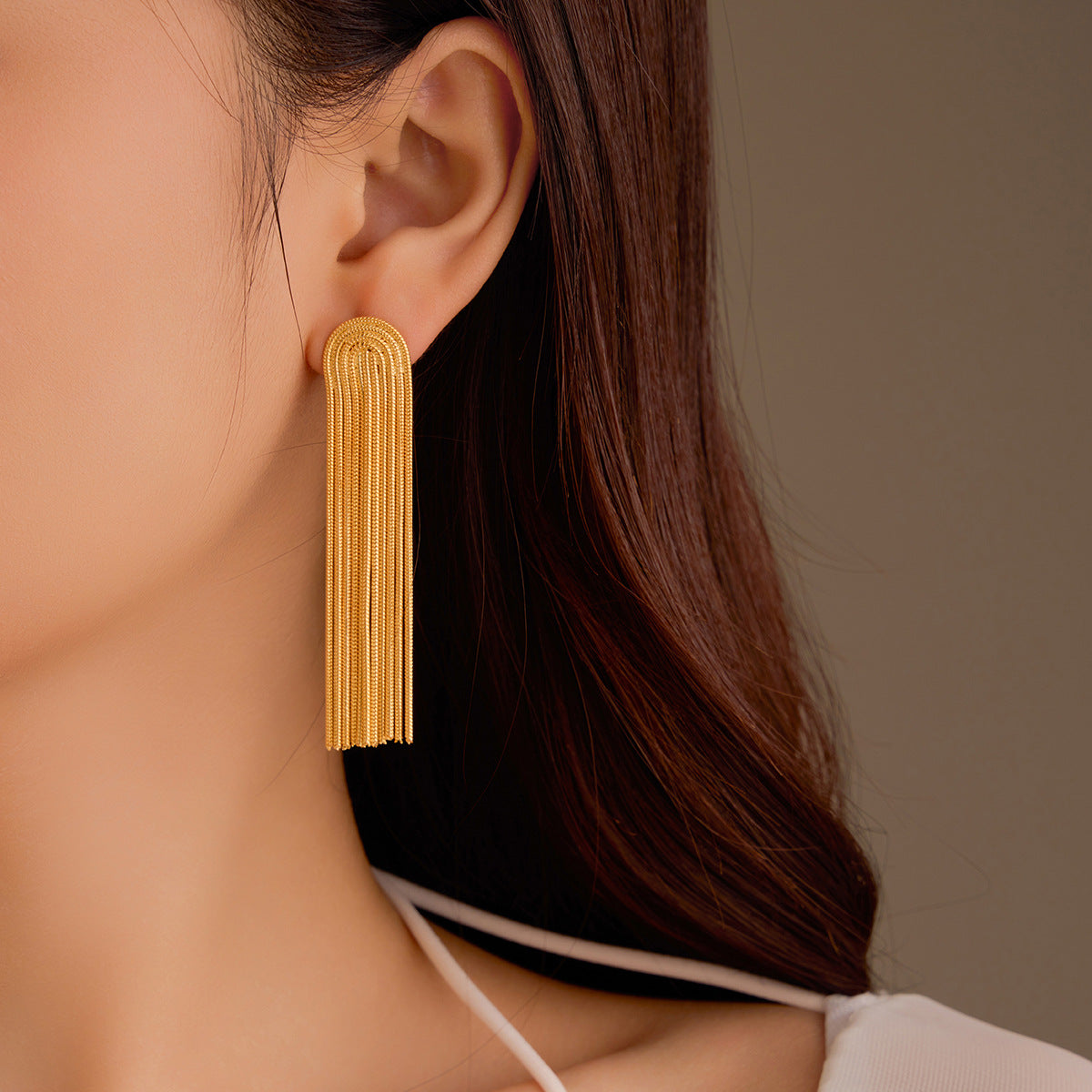 Statement String Oorbellen
