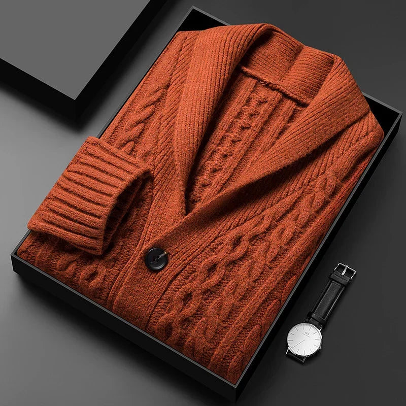 Château Côte Jacquard Gebreide Cardigan