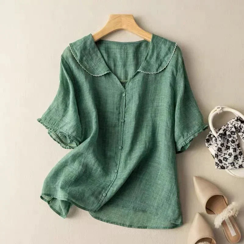Lena Linnen Blouse