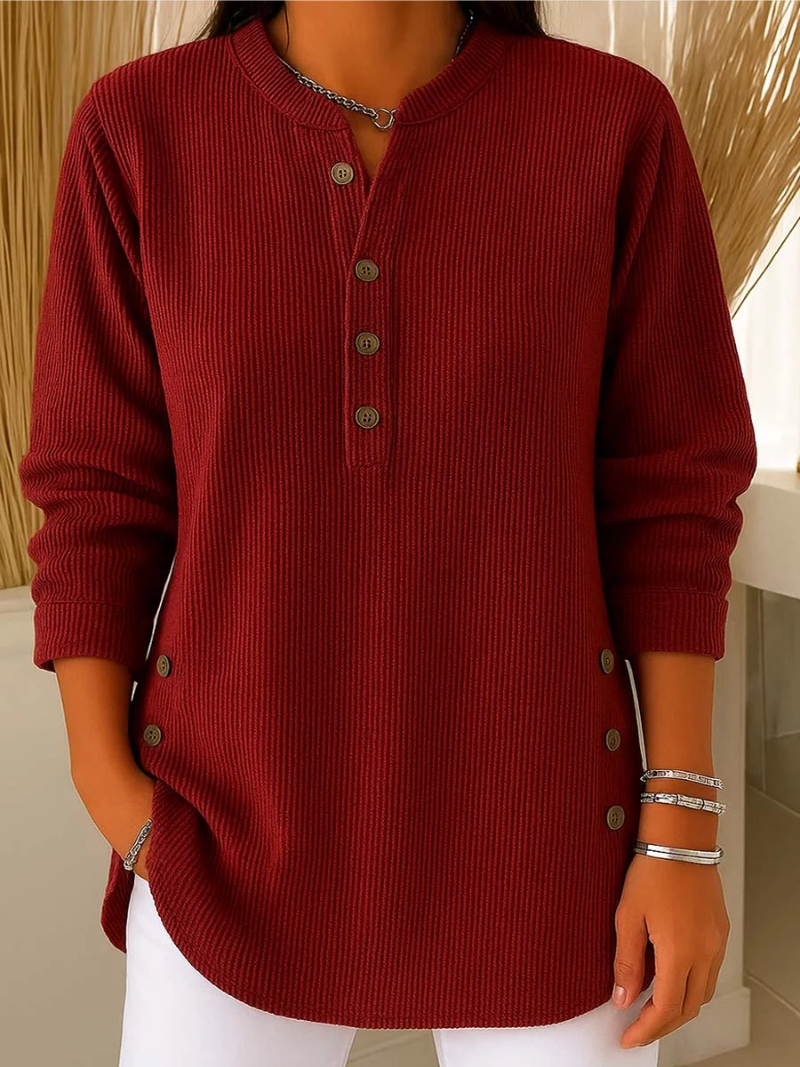 Lilia | Trui met subtiele knoopdetails