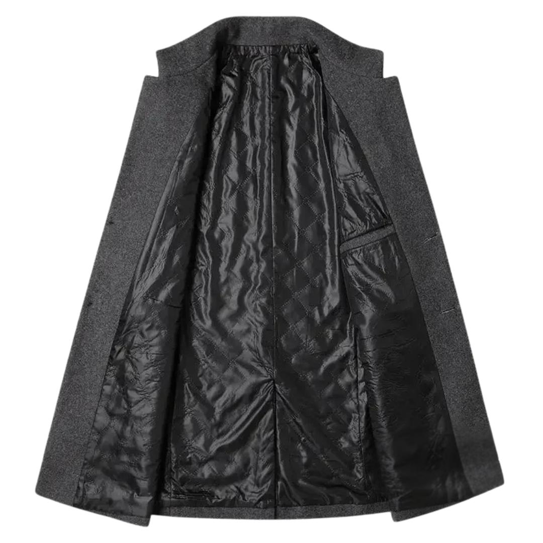 Van Laar | Zachte knit-wollen heren trenchcoat