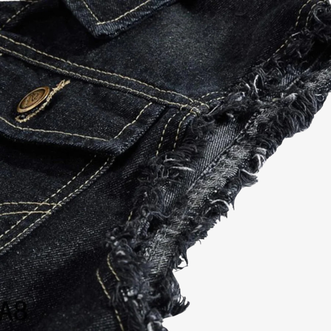 Mouwloos Denim Vest voor Heren