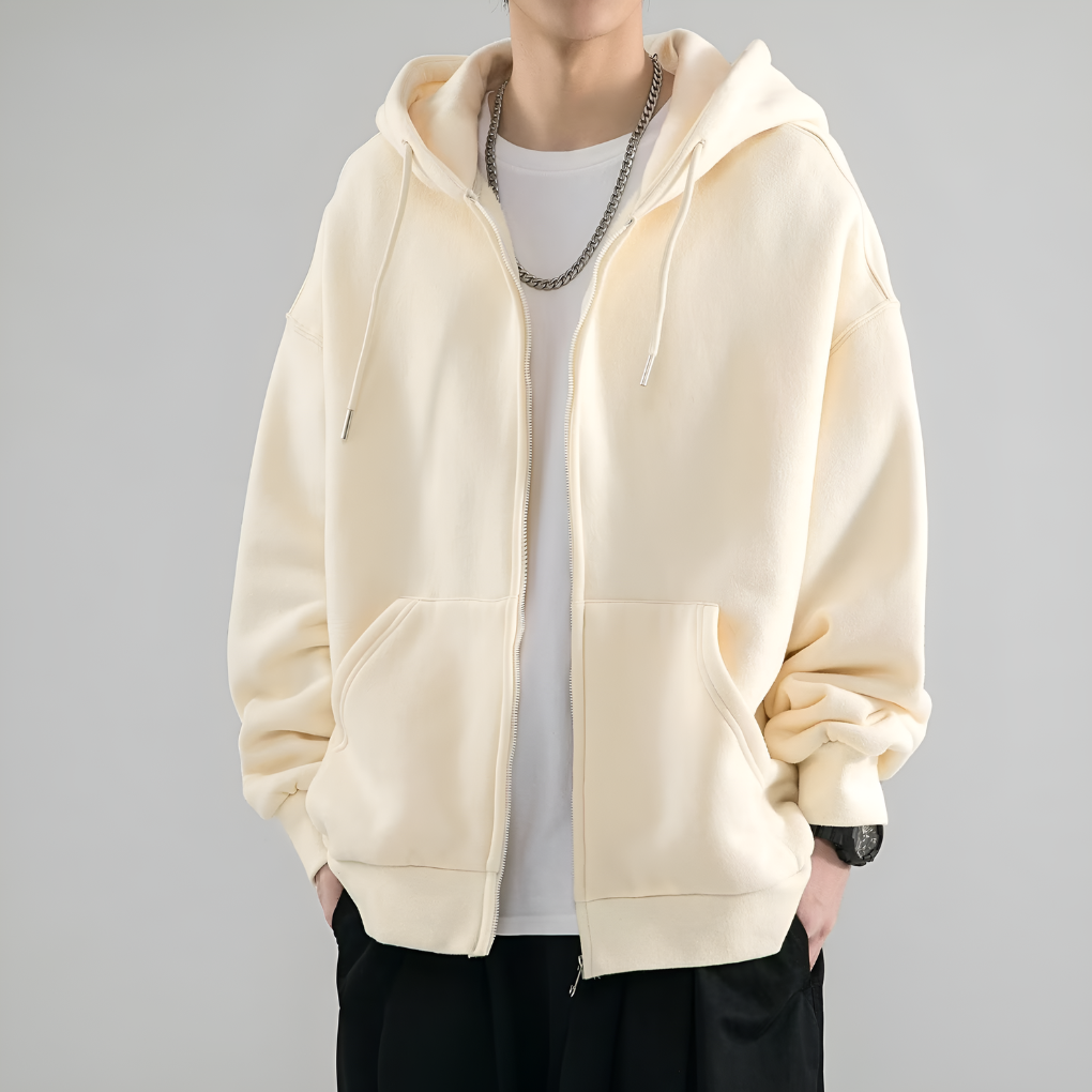 Oversized Vest Met Rits Voor Heren - Capi