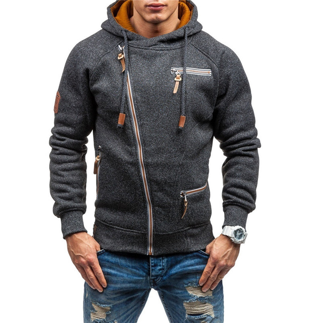 Comfortabel fleece hoodie met zakken voor mannen