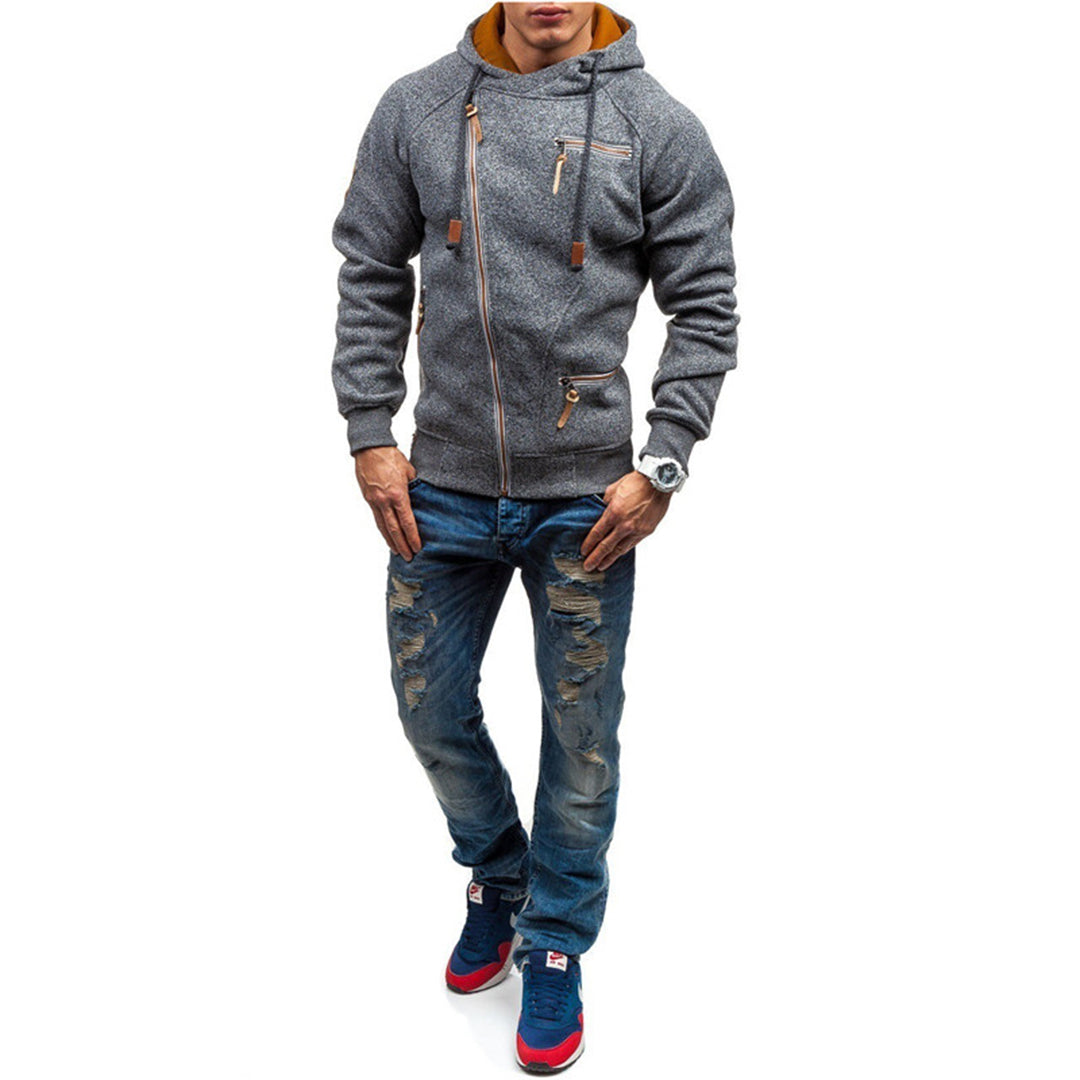 Comfortabel fleece hoodie met zakken voor mannen