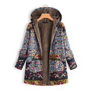 Kleurrijke Teddy Jas Lang Met Capuchon Dames