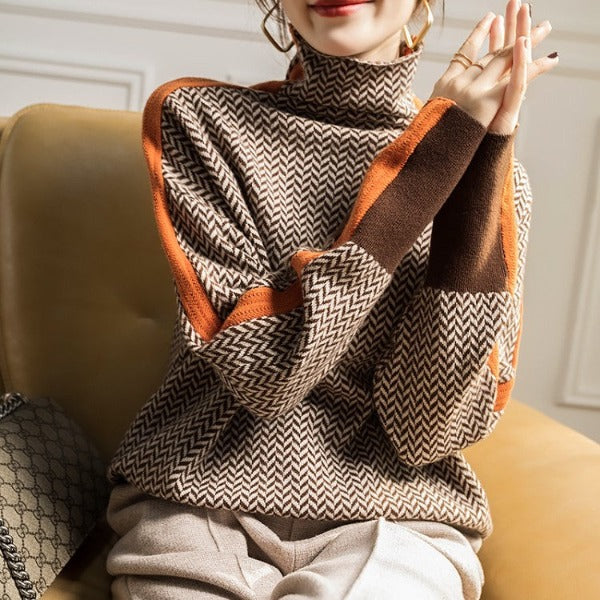 MILA – CHIQUE HOOGEHAALDE PATROON TRUI
