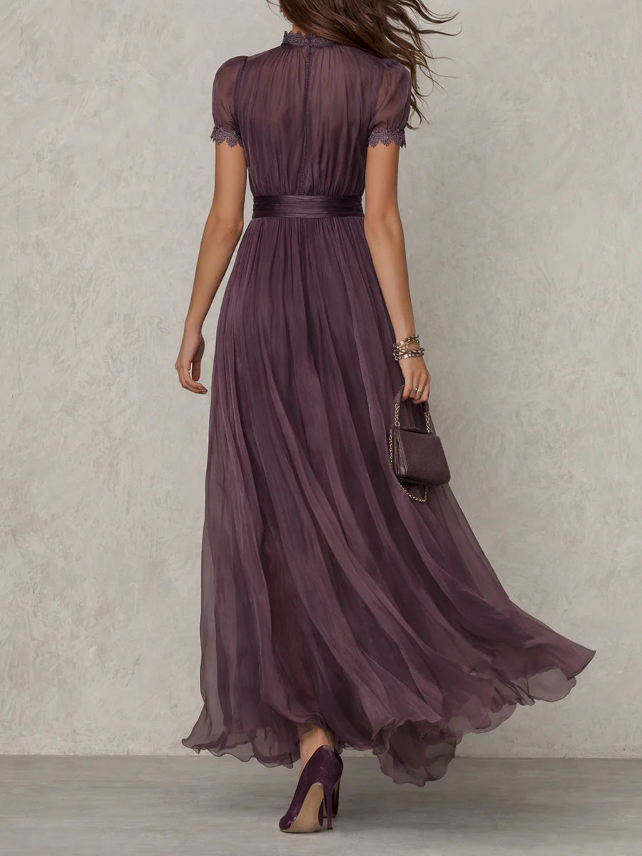 Percy | Maxi-jurk met kanten details