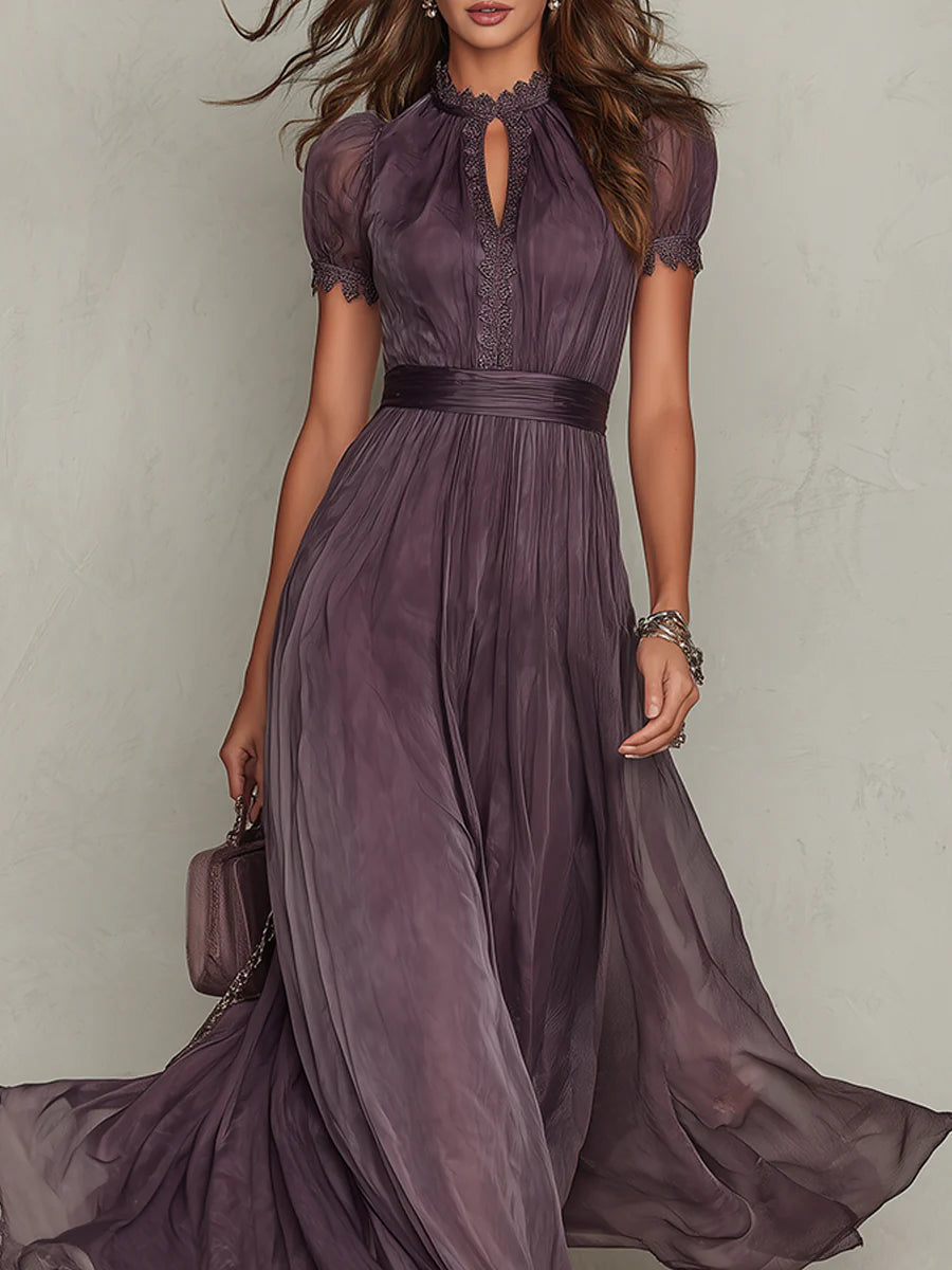 Percy | Maxi-jurk met kanten details