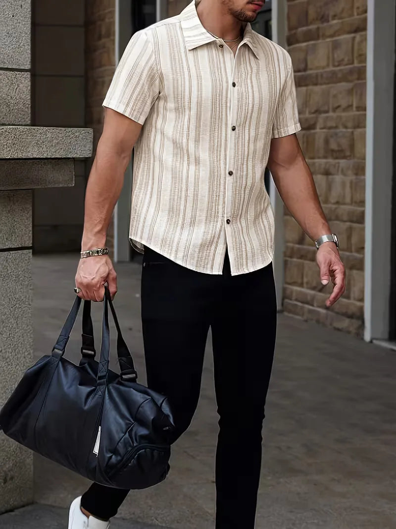 Polo Heren Korte Mouw | Gestreept & Casual Chic