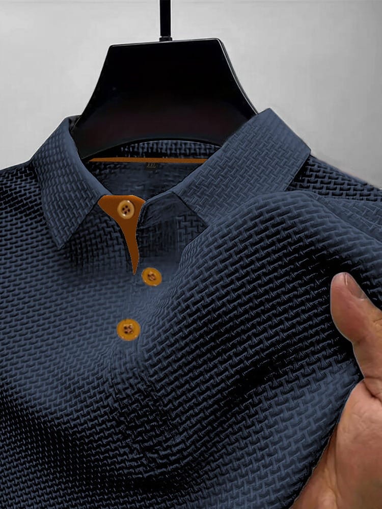 Poloshirt Heren | Luchtige Moderne Polo met Gebreide Textuur